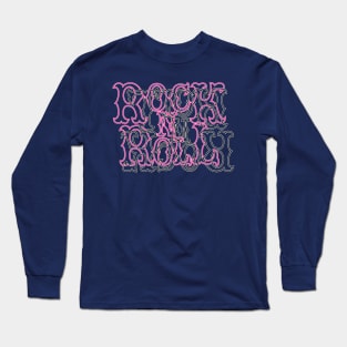 Pink and Black RocK n RolL Anagram Long Sleeve T-Shirt